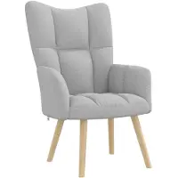 vidaXL Relaxstoel stof wolk grijs