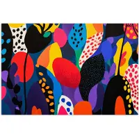 PosterMonkey Poster 30x20 cm - Bloemen - Bladeren - Abstract - Rood - Posters - Kamer decoratie - Wanddecoratie woonkamer - Muurdecoratie slaapkamer