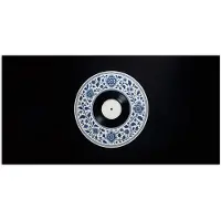 PosterMonkey Poster 80x40 cm - Vinyl - LP - Delfts Blauw - Muziek - Posters - Kamer decoratie - Wanddecoratie woonkamer - Muurdecoratie slaapkamer