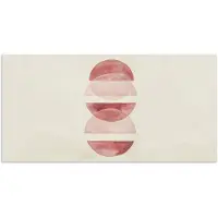 PosterMonkey Poster 160x80 cm - Minimalistisch - Cirkels - Roze - Posters - Kamer decoratie - Wanddecoratie woonkamer - Muurdecoratie slaapkamer