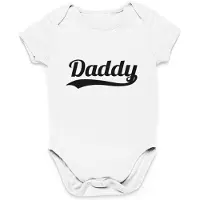 Logostar Vaderdag Cadeau - Romper Daddy - Maat 68 - Kleur Wit - 100% Katoen
