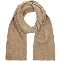 Manfield - Heren - Beige sjaal met ribbel details - Maat 1