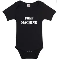 Logostar Romper poepmachine zwart I maat 62/68 I