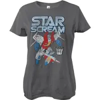Transformers Stars-crème Washed Girly Tee dames-T-shirt donkergrijs
