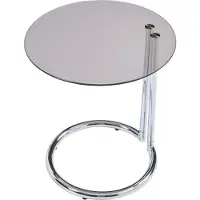 En.casa Bijzettafel Ylivieska rond 46x45 cm chroom en brons glas []