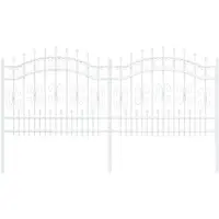 vidaXL Tuinhek KAMPEN 240 x 140 cm Poedercoated staal Wit