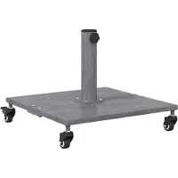 vidaXL Parasolvoet Donkergrijze Houten Look 45 x 45 x 31,5 cm