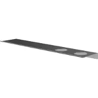 Hotbath &More SH060H2 planchet 60cm met 2 uitsparingen geborsteld gunmetal PVD