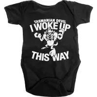 Looney Tunes Tasmanian Devil I Woke Up This Way Baby Body Kinder Black-12 Monate