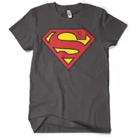 Superman Shield T-Shirt Dark-Grey-S