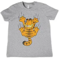 Garfield Kinder Hanging On Kids T-Shirt VIA-12-GAR004-H89-2 HeatherGrey-XS