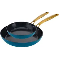 ComBekk Element Expert koekenpannenset - 20&28cm - Blauw - PFAS vrije keramische antiaanbaklaag - Gemaakt van 100% gerecycled aluminium - Inductiegeschikt