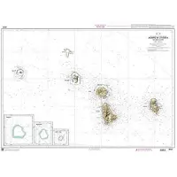 Shom Archipelago Of Société-sous Le Vent Island Marine Charts Transparant 84 x 120 cm