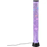 QAZQA Bubbelslang zwart 90cm incl. LED RGB - Zoop