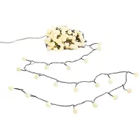 QAZQA Kerst lichtsnoer groen met 100 LED's wit 5m IP44 - Dasher