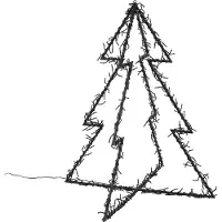 QAZQA Kerstboom zwart incl. LED IP44 - Brilli