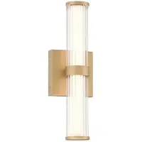 Eurofase LED Wand Buitenlamp Fayton | 14W 3000K 830 | Brushed Gold