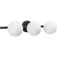 Beliani GIMONE - Wandlamp met 3 lampen - Zwart - Aluminium