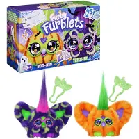 Furby Furblets Trick-Ee en Boo-Kin, herfsteditie, duopack elektronische miniknuffeldieren voor meisjes en jongens van 6+