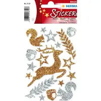 Herma Stickers Gemaakte dieren, glitter - 10 stuks