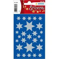 Herma Stickers ster 6-puntig, zilver - 10 stuks