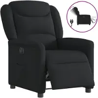 vidaXL Fauteuil verstelbaar elektrisch stof zwart