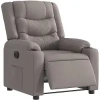 vidaXL Fauteuil verstelbaar elektrisch stof taupe