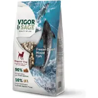 Vigor and Sage Hondenvoer Droog Adult Regular Freeze-dried Mixed Fish 1,2 Kg