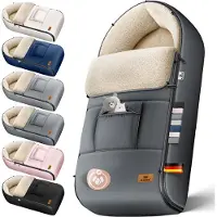 Kidiz Voetenzak voor Autostoeltje en Buggy met Ritssluiting - Baby Slaapzak Deken voor Maxi-Cosi & Wandelwagen / Kinderwagen - Antraciet