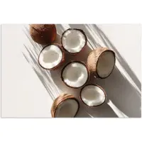 PosterMonkey Poster 60x40 cm - Kokosnoten - Bruin - Shaduw - Posters - Kamer decoratie - Wanddecoratie woonkamer - Muurdecoratie slaapkamer