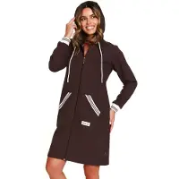 Doctor Nap Katoenen Badjas Dames Rits DN Brownie SMZ.4508 36 / S