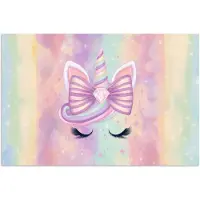 PosterMonkey Poster 30x20 cm - Eenhoorn - Glitters - Regenboog - Pastel - Posters - Kamer decoratie - Wanddecoratie woonkamer - Muurdecoratie slaapkamer