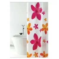 Wicotex Douchegordijn Textiel 180x200 Dafne Rood rood Textiel Wicotex Douchegordijn