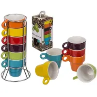 Z Espresso mokjes 6 stuks met houder Z Beker