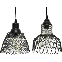 Décoris Hanging light ijzer D15-H15 cm zwart