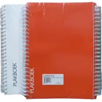 Merkloos Plakboek dubbelspiraal 5 st. rood of wit rood Karton Fotoalbum