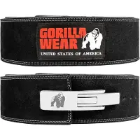 Gorilla wear Halterriem - 4 Inch Leren Lever Lifting Belt - Zwart - 2XL/3XL