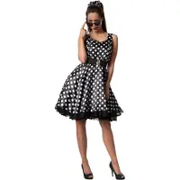 Dressforfun Rockabily lady XL - verkleedkleding kostuum halloween verkleden feestkleding carnavalskleding carnaval feestkledij partykleding - 302158