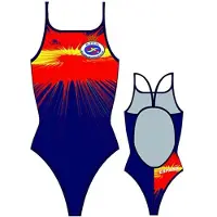 Turbo Spain Thin Strap Swimsuit Blauw 7-8 Years Meisje
