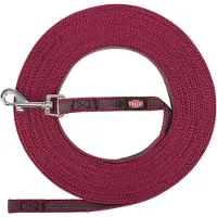 Trixie Hondenriem - Sleeplijn Sangria 15mtr S/M - Rubber Bekleed, Geen Handlus