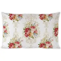 Ambiente Kussenhoes Sara Cream 50x30cm Roze roze Katoen Sierkussen