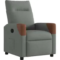 vidaXL Relaxfauteuil Donkergrijze Stof