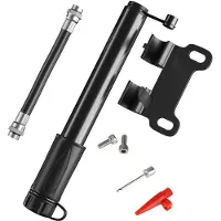 Intirilife Mini Fietspomp 17 cm - Draagbare handpomp klein lichtgewicht ideaal voor onderweg