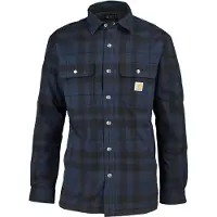 Carhartt Relaxed Fit Flannel Sherpa Tussenjas heren Zwart dessin S