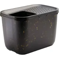 Savic kattenbak hop in marble zwart / goud 58,8x39x39,5 cm