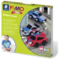 Staedtler kids 8034 - ovenhardende boetseerklei - Form&Play set "Police race"