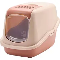 Savic kattenbak nestor champagne roze/terracotta - 56x39x38,5 cm