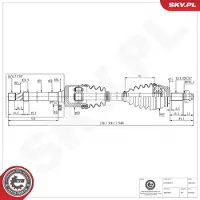 ESEN SKV 40SKV351 Aandrijfas