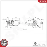 ESEN SKV 40SKV449 Aandrijfas
