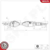 ESEN SKV 40SKV015 Aandrijfas